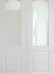 Classic 1 Light Clear Bevelled Glass Primed Plus - Rebated Pairs DF